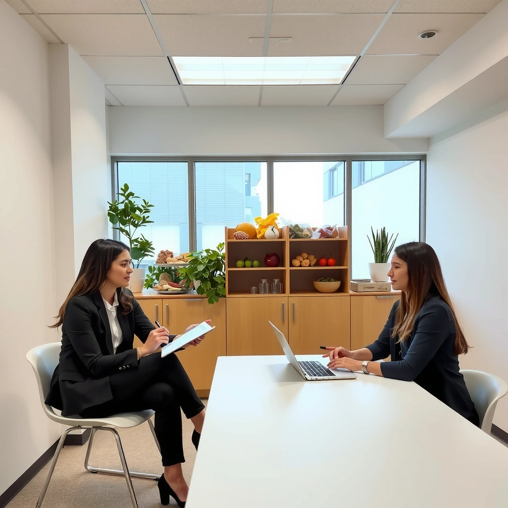 Nutritioniste expert en consultation